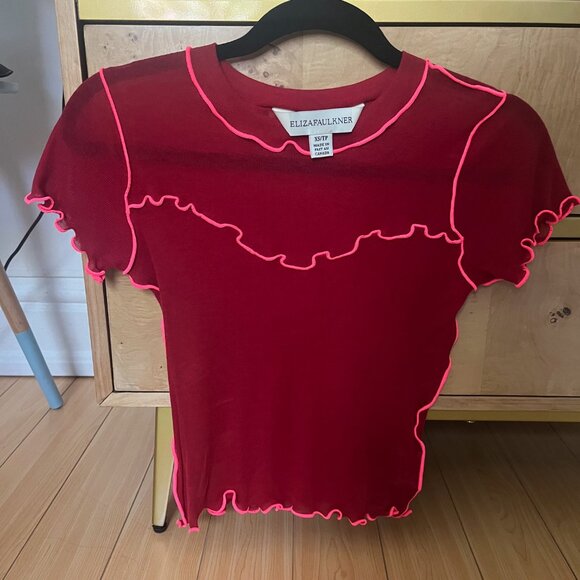 SOLD - Eliza Faulkner Gigi Baby Tee - Extra Small - Picture 3 of 5